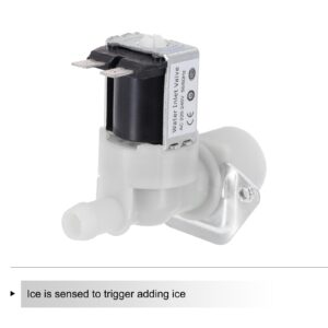 MECCANIXITY Water Inlet Valve Ice Maker Water Inlet Solenoid Valve for General Refrigerators 80mm Creamy White