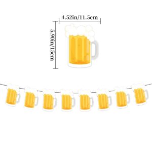 Beer Birthday Banner Beer Mug Pennant Banner for Beer Party and Birthday Wedding Party Supplies