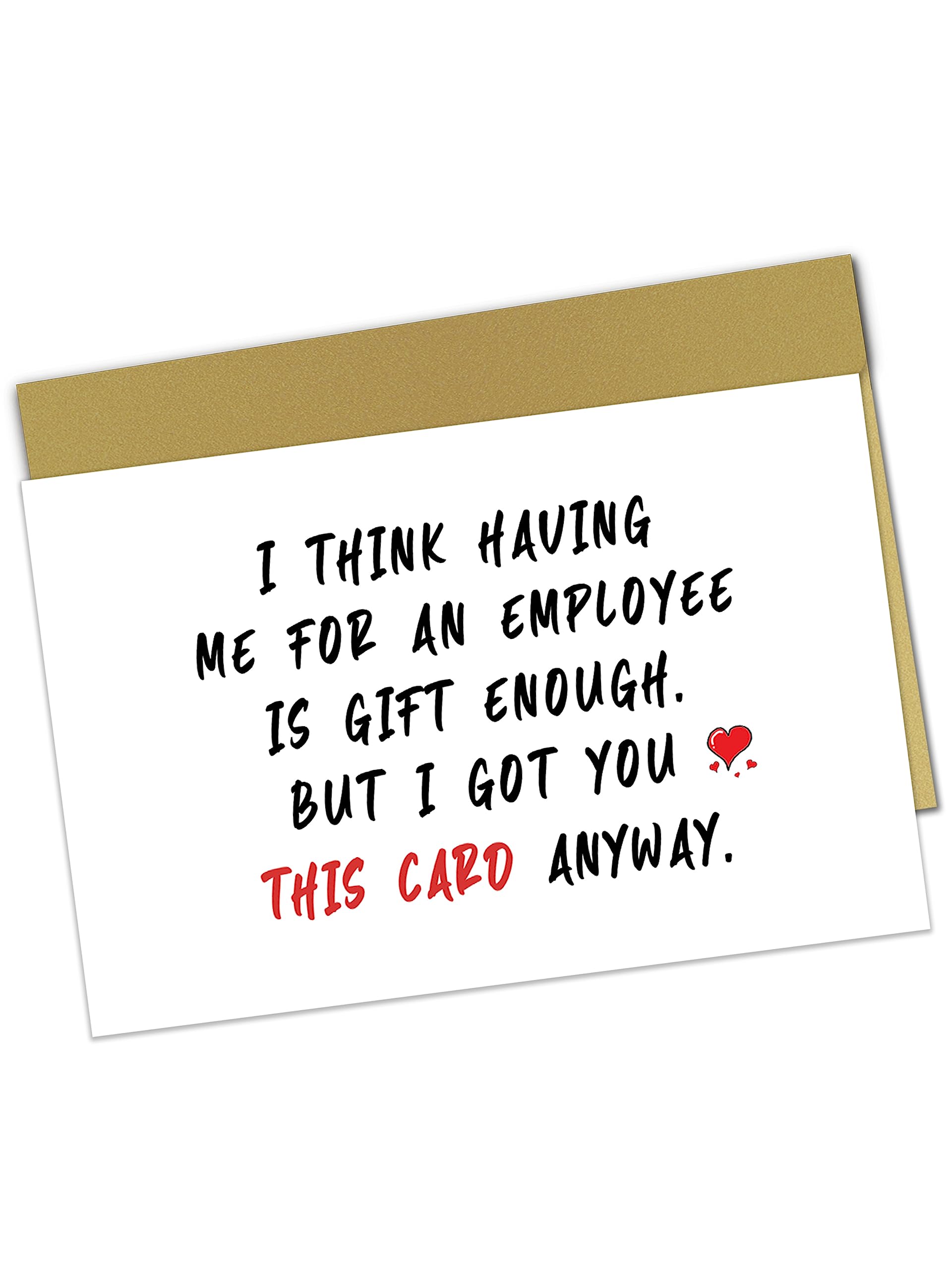 Fumnwoks Boss Day Card for Boss, Boss Birthday Card from Employee, Humorous Boss Day Gifts for Men Women, Happy Boss Day Card for Him Her,