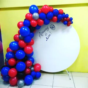 Red Blue Black Balloon Arch Garland Kit, 101 Pcs Matte Red Black and Royal Blue Latex Balloon Garland Kit for Super Spider Hero Party Boys Kids Birthday Baby Shower Graduation Party Decorations