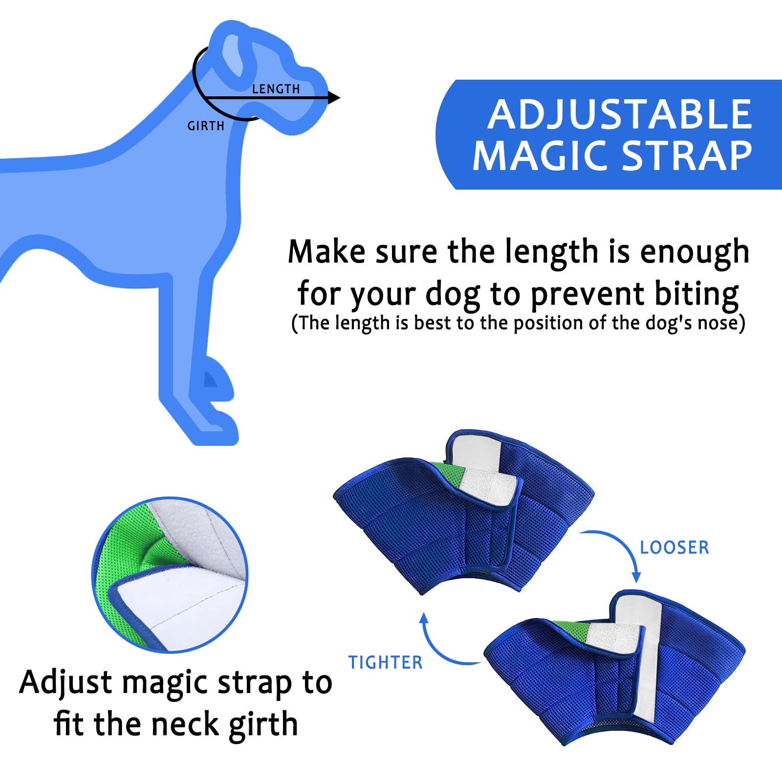 Soft Dog Cone Collars for Small Medium Dogs, Lightweight Recovery Elizabethan Collar for Dog After Surgery, Comfortable Soft Material Adjustable Pet Cone Washable (Neck: 11''-14'')