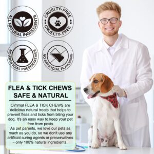 150 PCS Chewable Flea and Tick Prevention for Dogs,All Natural Dog Flea & Tick Control Chews - Oral Flea Pills for Dogs Supplement - All Breeds and Ages