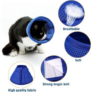 Soft Dog Cone Collars for Small Medium Dogs, Lightweight Recovery Elizabethan Collar for Dog After Surgery, Comfortable Soft Material Adjustable Pet Cone Washable (Neck: 11''-14'')