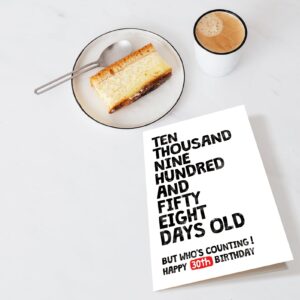 Funny 30th Birthday Card for Him Her, 30 Years Old Birthday Card, Happy 30th Birthday Card, 10958 Days Old But Who's Counting 30th Bday Card