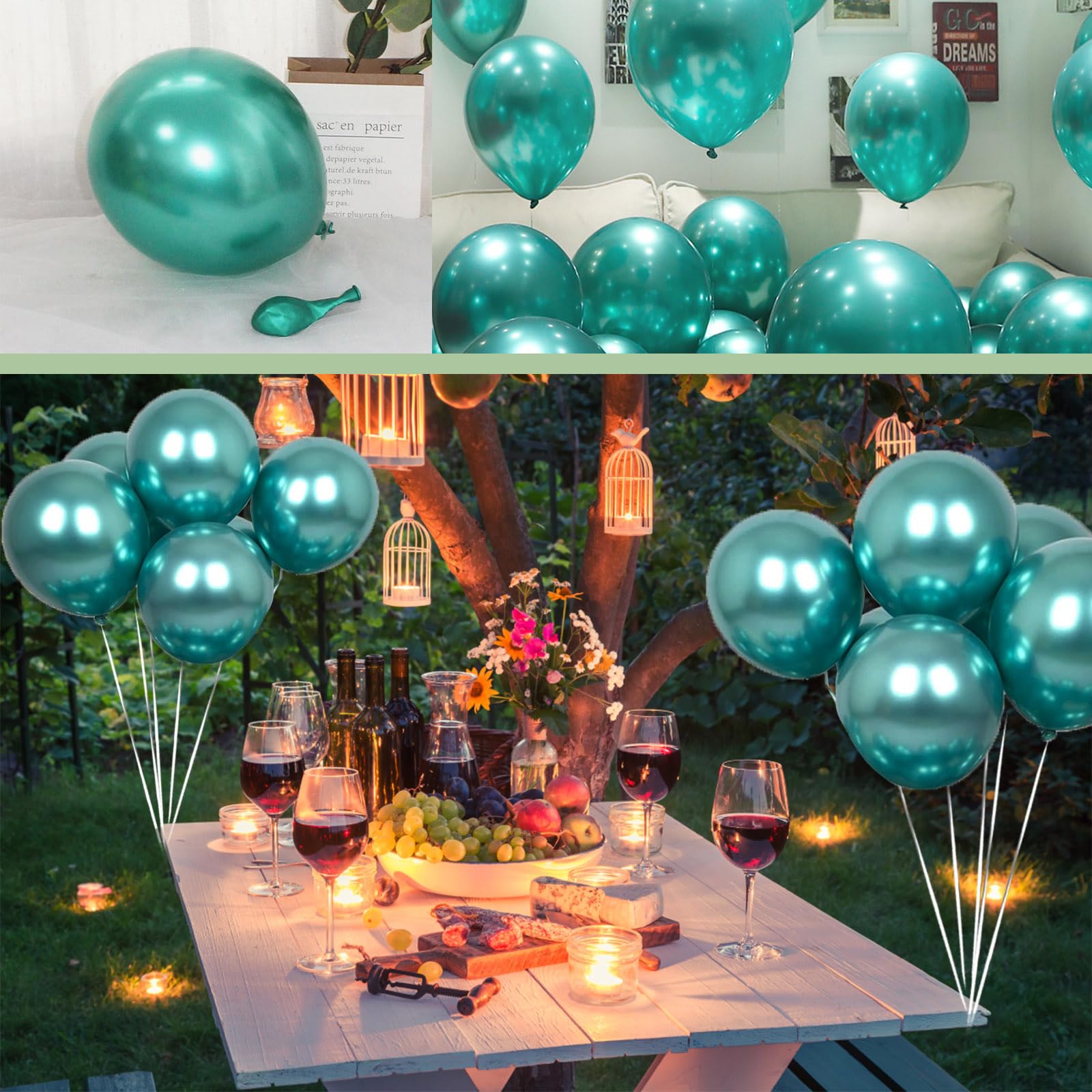 Metallic Green Balloons - Thickened 86Pcs Chrome Green Balloons Different Sizes 5/10/12/18 inch Green Balloon Garland Arch Kit for Birthday Wedding Halloween Christmas Bridal Shower Decorations