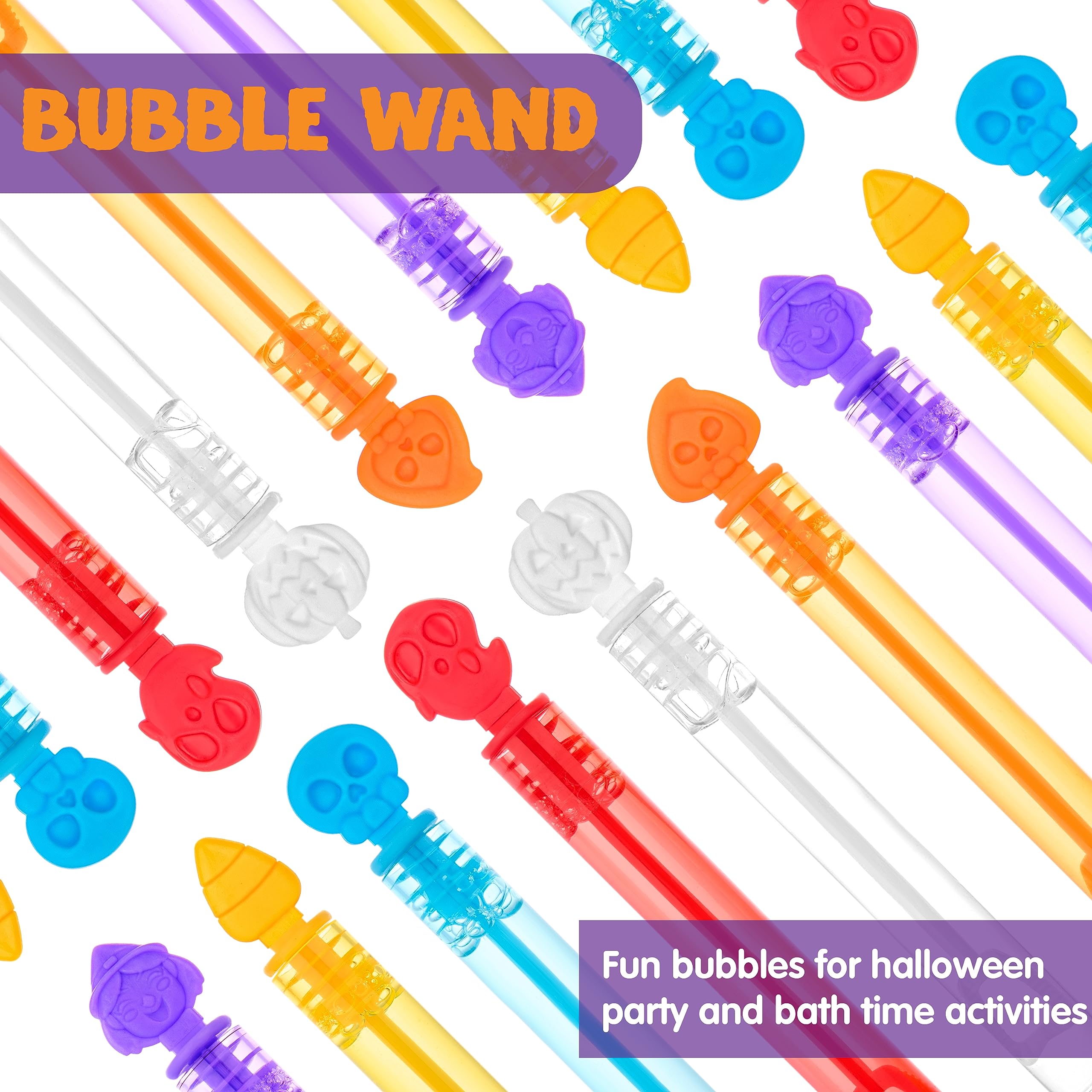 JOYIN 36 PCS Halloween Bubble Wands, Mini Bubbles Party Favors for Kids, Children Bubble Toys Bulk, Halloween Party Favors, Goodie Bags Stuffers, Outdoor Indoor Activity Use, Carnival Prizes