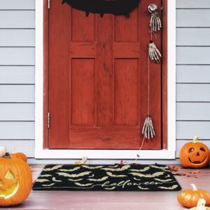 Halloween Bats Welcome Door Mat Doormat Funny Halloween Door Mat Indoor Outdoor Mat Non Slip Halloween Decor Rubber Mats 30 X 17 in