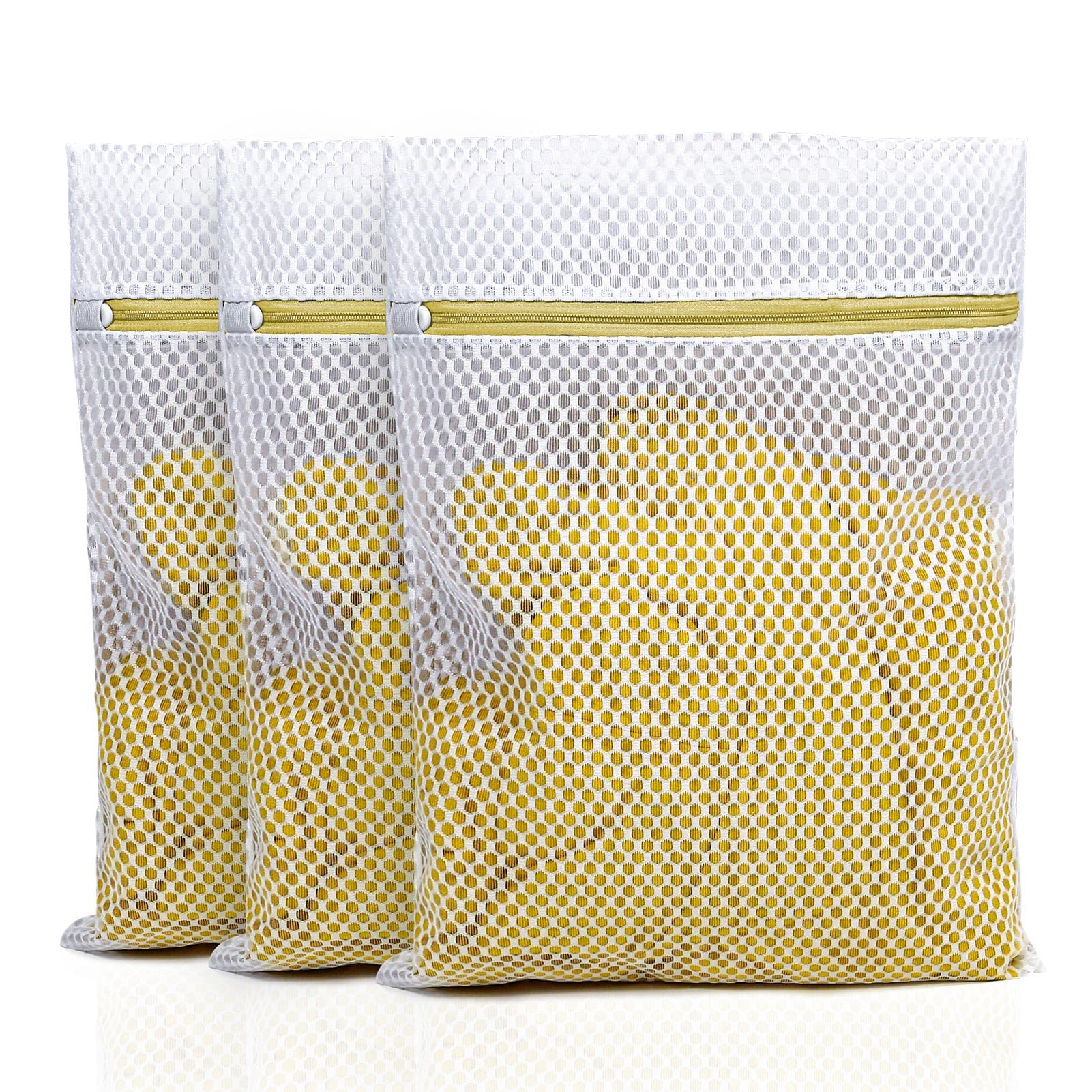 Mesh Laundry Bags for Delicates, Wash Bags for Lingerie 12X16 inch(3 Medium)