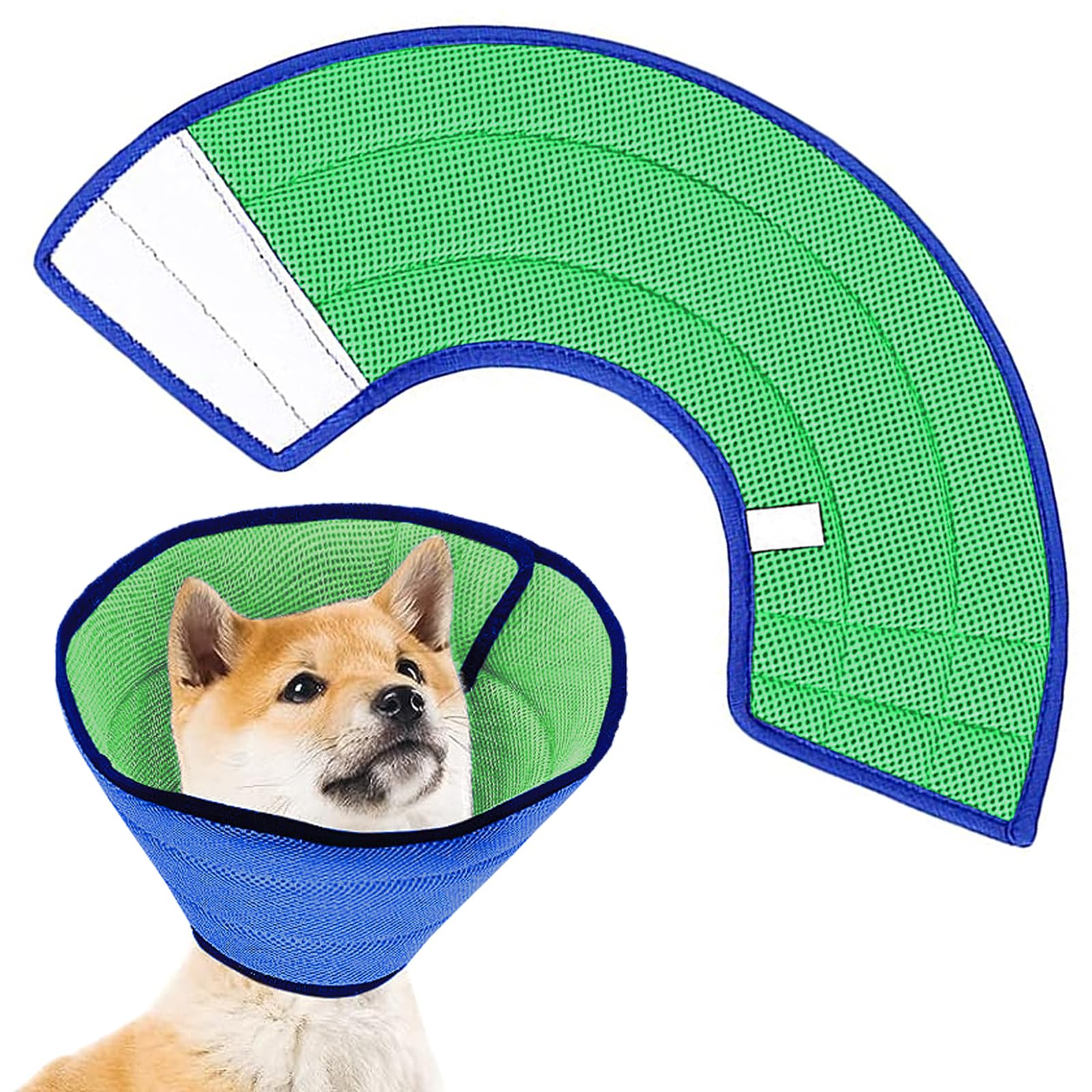 Soft Dog Cone Collars for Small Medium Dogs, Lightweight Recovery Elizabethan Collar for Dog After Surgery, Comfortable Soft Material Adjustable Pet Cone Washable (Neck: 11''-14'')