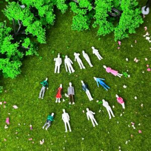 DS. DISTINCTIVE STYLE Unpainted Figures 1:100 Scale 100 Pieces Assorted Poses Miniature People for Architectural Layout Project Bonsai Decor