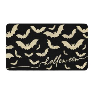 halloween bats welcome door mat doormat funny halloween door mat indoor outdoor mat non slip halloween decor rubber mats 30 x 17 in