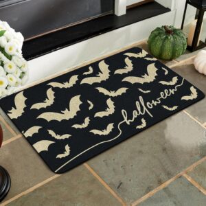 Halloween Bats Welcome Door Mat Doormat Funny Halloween Door Mat Indoor Outdoor Mat Non Slip Halloween Decor Rubber Mats 30 X 17 in