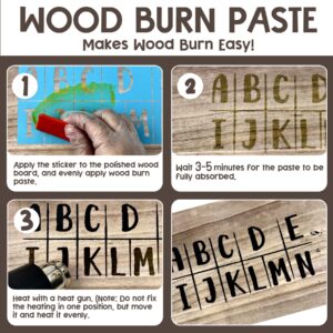 1DFAUL Wood Burn Paste Pen Kit, 4OZ Wooden Burning Gel, Double Sided Wood Burn Marker Kit for DIY Beautiful Wooden Burning in Minutes, Perfect for Beginners Handmade Meaningful Gifts