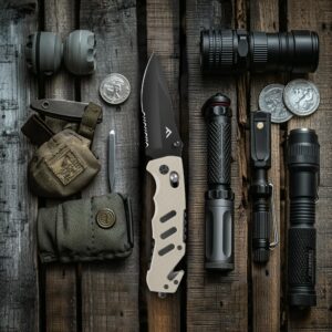 FLISSA Folding Pocket Knife with Clip, Glass Breaker and Seatbelt Cutter, Survival Knife for Emergency Rescue Situations, EDC Knife for Tactical, Hunting, Camping, Outdoor, Unique Gifts for Dad, Father