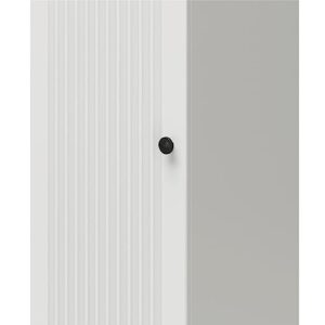 SystemBuild Evolution Kendall Fluted 16" Wide 1 Door Storage Cabinet, White