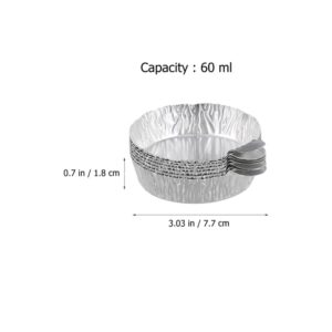 50pcs Weighing Chemistry Weigh Boats Aluminum Foil Pans Small Aluminum Foil Weighing Trays Sample Weighing Tray Aluminium Foil Weighing Plates Lab Equipment Storage Trays