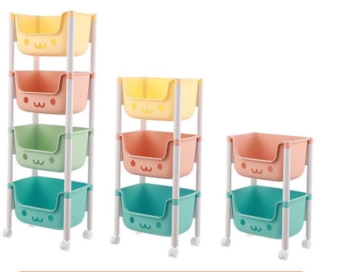 The Simple Co. Colorful Multi-Layer Cute Children's Storage Bin (Two Tier)