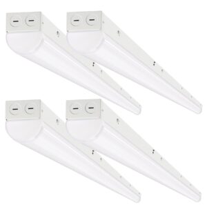 dakason 8ft led linear light fixture, 8 foot led shop lights 80/70/60w 35/40/5000k cct selectable, 8 feet commercial bay lighting fluorescent tube replacement for garage warehouse 4 pack