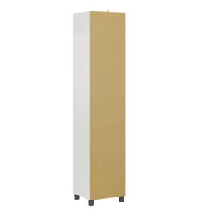 SystemBuild Evolution Kendall Fluted 16" Wide 1 Door Storage Cabinet, White