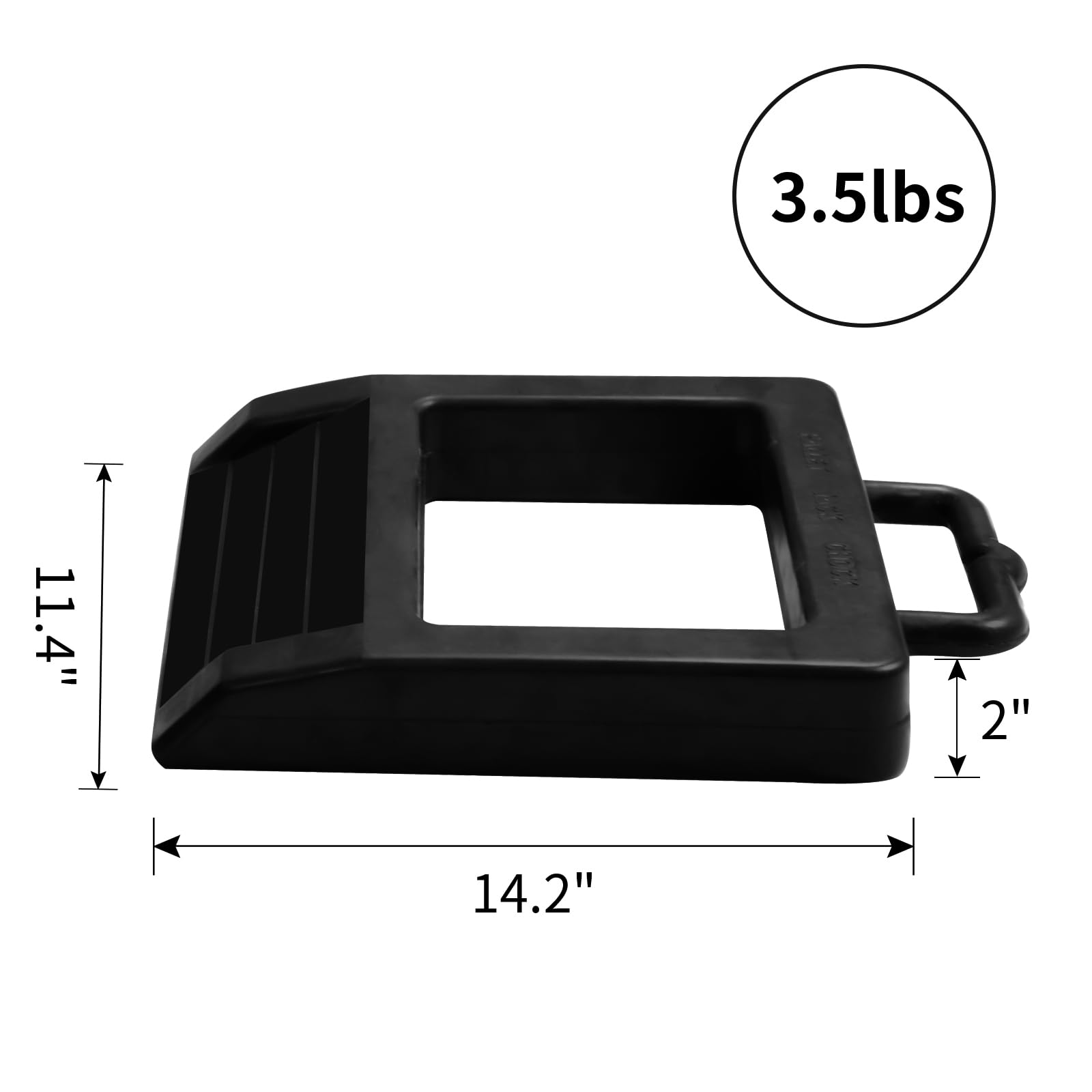 Rubber Pallet Jack Stopper Wheel Truck Chock Heavy Duty Pallet Jack Chock, Black Stop Chock for Truck Pallet Jack 14.2" Length x 11.4" Width x 2" Height