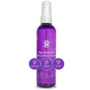 shilah's pet first aid - dog hot spot treatment - cat and dog wound care spray - anti-itch spray for pet - cat wound care - paw cleaner spray - promote quick healing skin repair