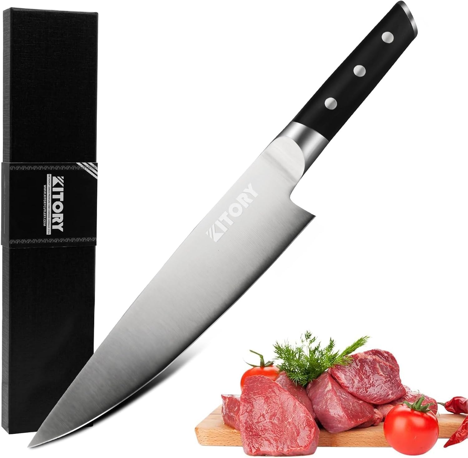 Japan Knives, Chef Knife 8" For Bigger Hand, Japanese Gyuto Kitchen Knife - Full Tang Pro Chopping Chopper- Forged HC Steel - Ergonomic Pakkawood Handle-2024 Gifts - Metadrop Series MTD06S