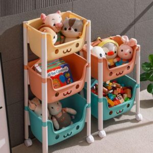 The Simple Co. Colorful Multi-Layer Cute Children's Storage Bin (Two Tier)