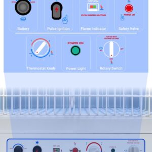 Techomey 13.5 Cu.Ft Propane Refrigerator with Freezer, Gas Fridge with Freezer Off Grid, 110v/LPG Dual Powers, RV Refrigerator for Outdoor, Truck, Camper, Kitchen, White