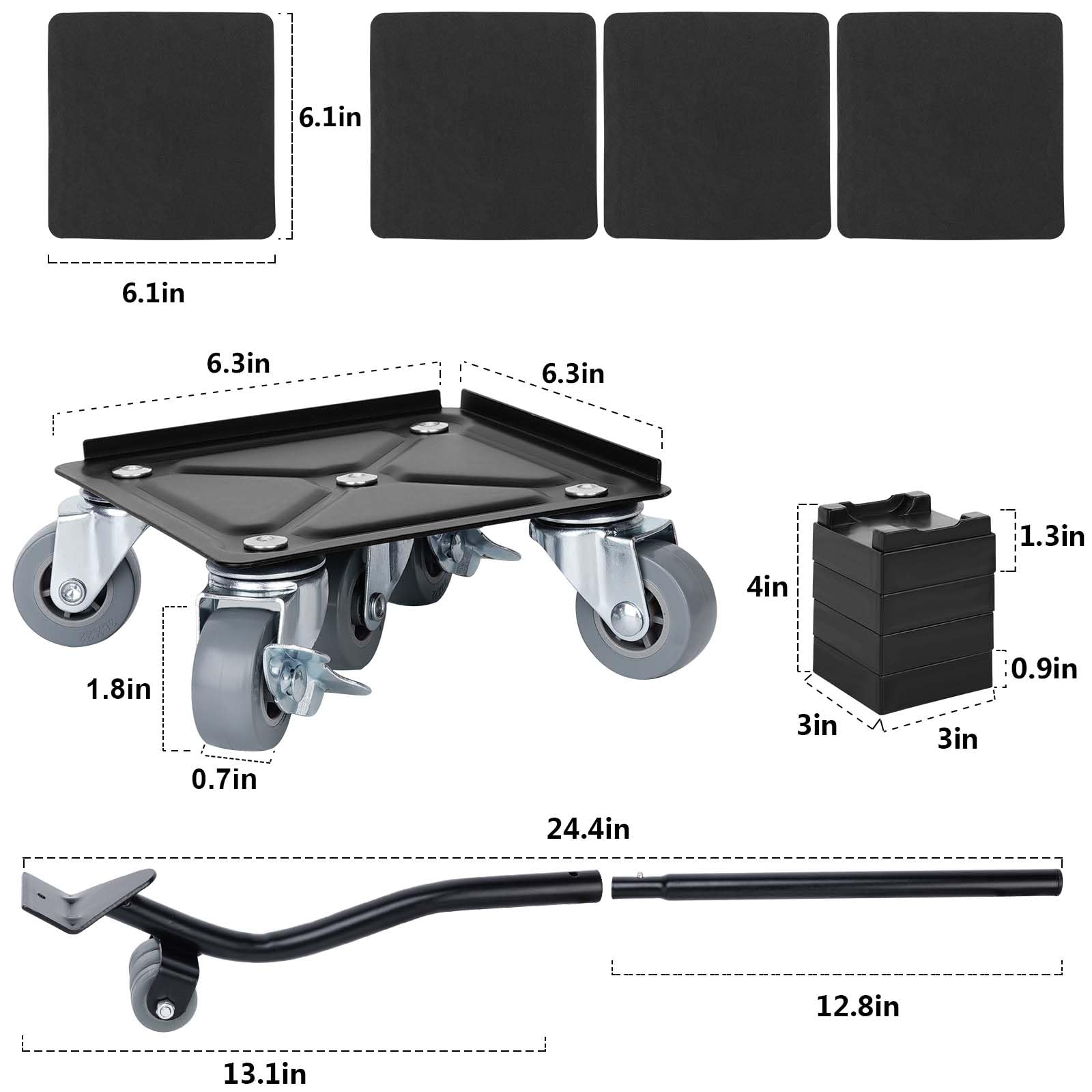 FEILAYDUN Furniture Mover Dolly, Larger Size Heavy Duty Furniture Movers, 3748LB/1700KG Load Capacity, 360° Rotation Wheels & Furniture Lifter, for Moving Heavy Furniture, Sofa, Cabinet, Refrigerator