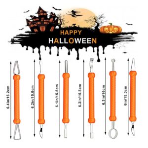 QJIUBA Halloween Pumpkin Carving Kit，Professional Stainless Steel Pumpkin Carving tools，Safe and Easy Bulk Pumpkin Carving Kit for Kids Adults，Family Decorations DIY Carving Gift（10PACS