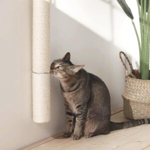 xympo 34" Wall Mounted Cat Scratcher, Sisal Scratching Post