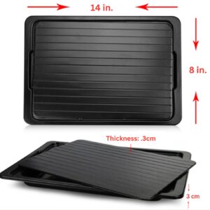 Ace and Olive Meat Defrosting Tray for Frozen Meat with Drip Tray- Meat Thawing Board - Aluminum Meat Thawing Tray for Frozen Meat - Safe Thaw Meat Defroster -Thaw Mat Defrost Tray - Defrosting Mat