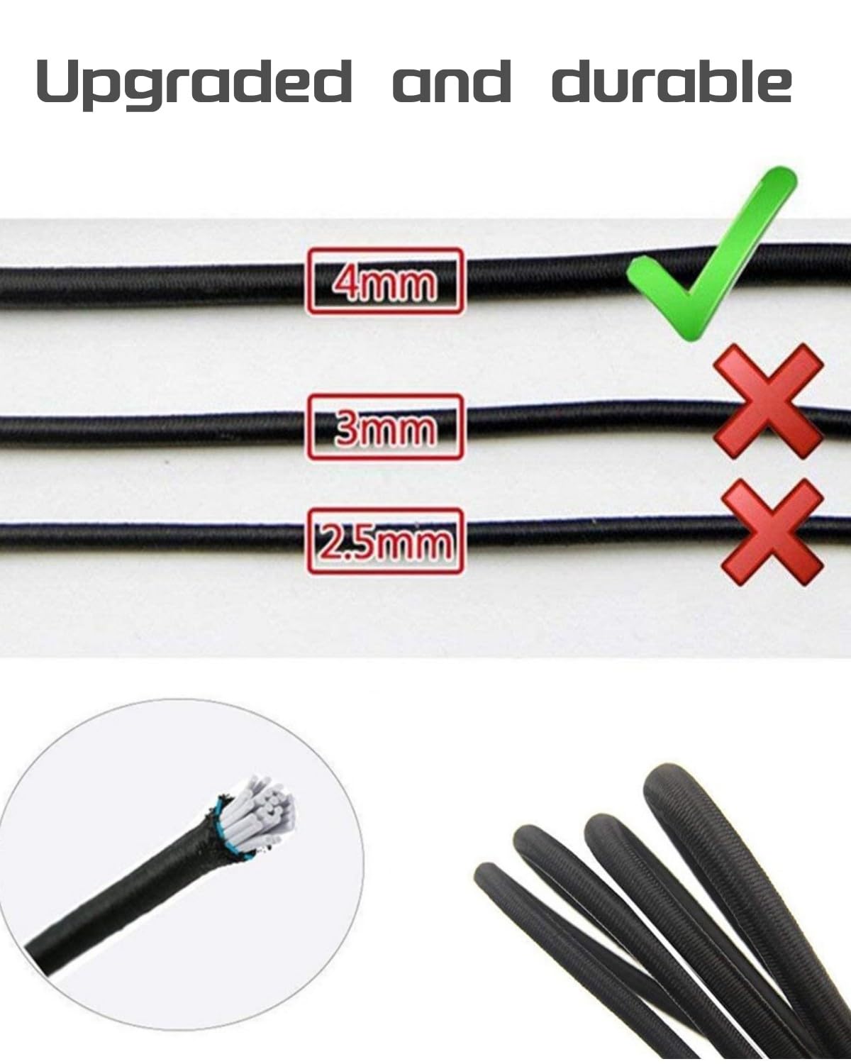 YHANDY Zero Gravity Chair Replacement Cord, Universal Replacement Laces Elastic Repair Kit for Lounge Chair,Outdoor Recliners, Anti Gravity Chair and Bungee Chairs