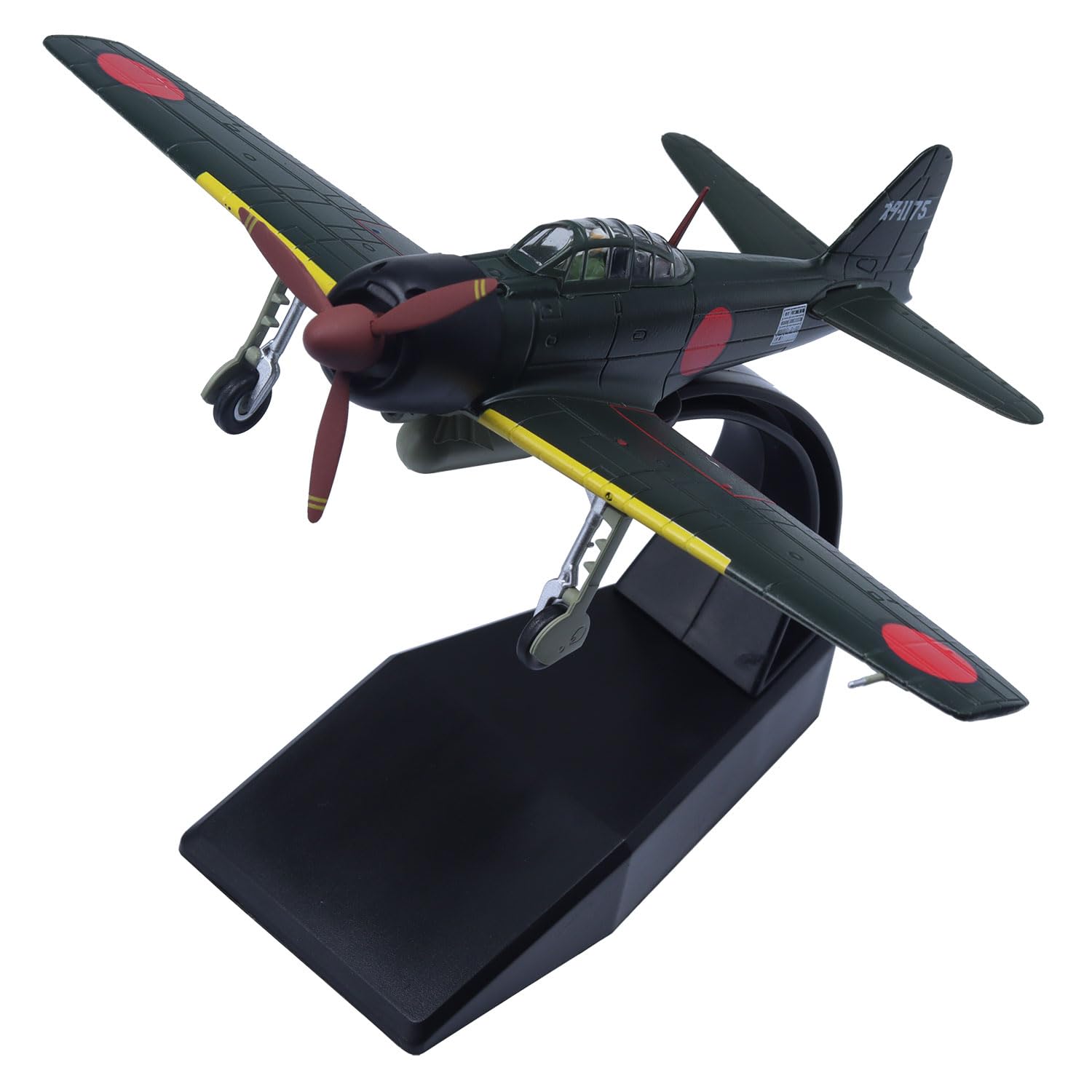 Udnorbay Japanese A6M Zero Fighter Attack Plane Model 1:72 Diecast Military Airplane Models Green