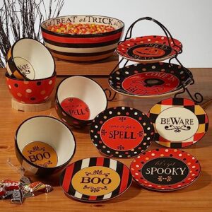 Certified International Spooky Halloween 110oz.Deep Bowl, Multicolor