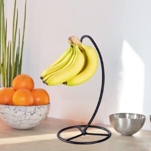 FFQ Banana Holder Stand,Banana Hanger Tree Stand Hook for Kitchen Countertop, Banana Hook Stand hold 15lb banana