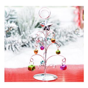 BinaryABC Christmas Tree Shape Photo Holder,Xmas Tree Place Card Holder Memo Holders,Christmas Table Ornaments (Colorful)