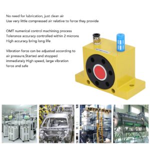 GT 20 Pneumatic Vibrator Adjustable Vibration Force Low Noise Industrial Air Turbine Vibrator for Material Conveyance