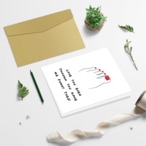 Qiyepbro Funny Birthday card for Mom Toes Mothers Day Card Birthday Gift Card for Mom Daughter Birthday Card Love You Even Though You Gave Me Funny Toes