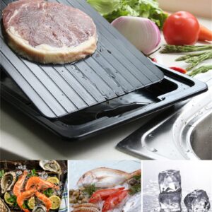 Ace and Olive Meat Defrosting Tray for Frozen Meat with Drip Tray- Meat Thawing Board - Aluminum Meat Thawing Tray for Frozen Meat - Safe Thaw Meat Defroster -Thaw Mat Defrost Tray - Defrosting Mat