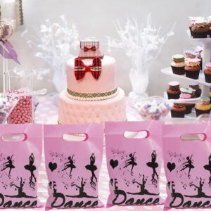 BignzwUra 50PCS Ballet Dance Themed Party Favor Bags - Dacing/Dance Movements Ballerina Baby Shower First 21st Birthday Party Decorations Favors Supplies Table Decor Gift Goodie Bags