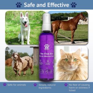 Shilah's Pet First Aid - Dog Hot Spot Treatment - Cat and Dog Wound Care Spray - Anti-Itch Spray for Pet - Cat Wound Care - Paw Cleaner Spray - Promote Quick Healing Skin Repair