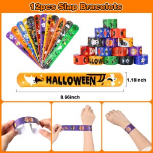 MGparty 288 Pack Halloween Party Favors Bulk Toys for Kids - Tattoos Stamps Slap Bracelets Rubber Bracelets Halloween Pinata Stuffers Trick-or-Treat Goodie Bag Fillers Classroom Game Prizes