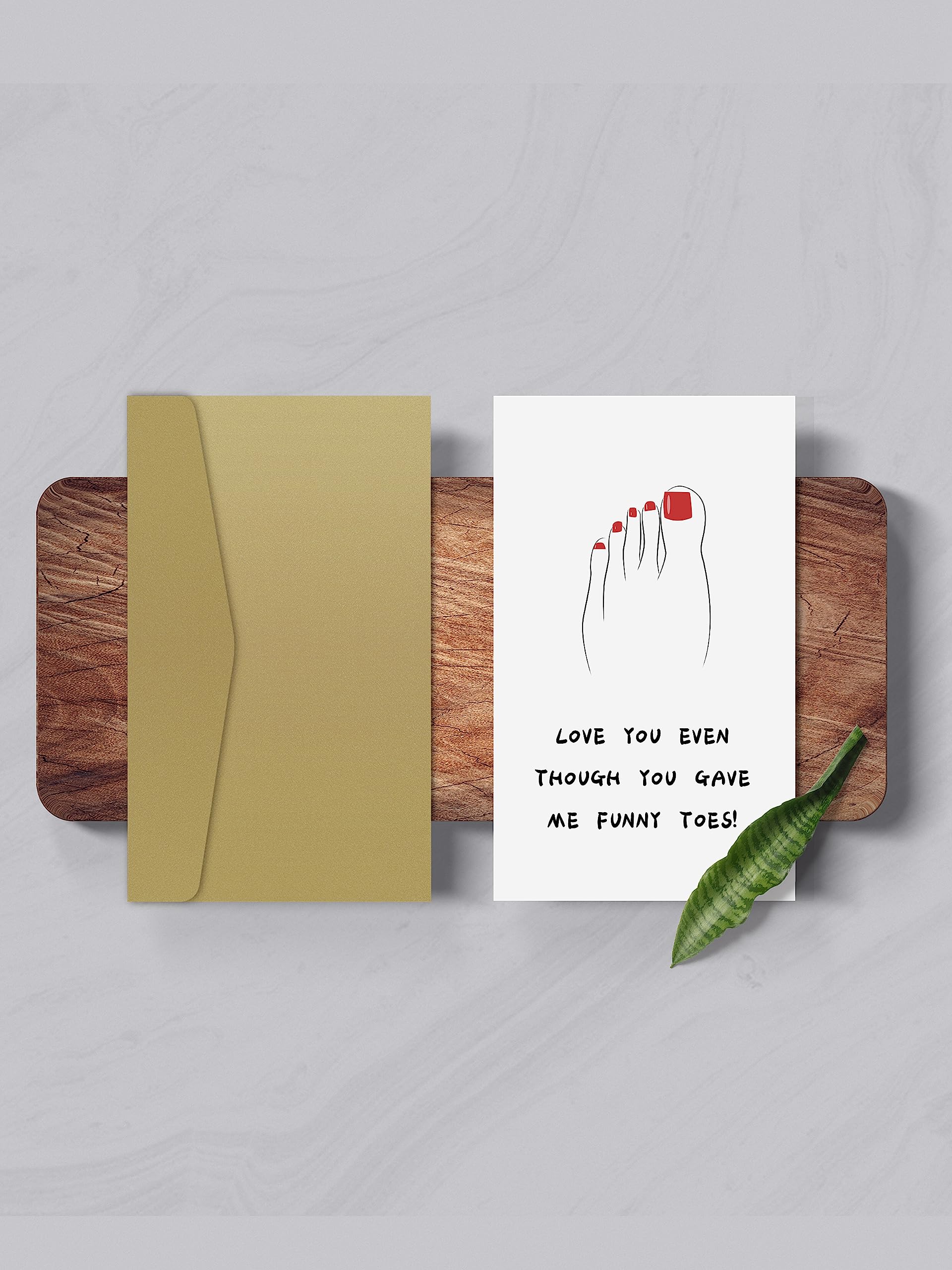 Qiyepbro Funny Birthday card for Mom Toes Mothers Day Card Birthday Gift Card for Mom Daughter Birthday Card Love You Even Though You Gave Me Funny Toes