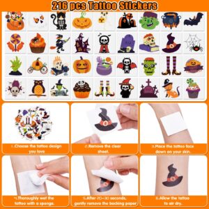 MGparty 288 Pack Halloween Party Favors Bulk Toys for Kids - Tattoos Stamps Slap Bracelets Rubber Bracelets Halloween Pinata Stuffers Trick-or-Treat Goodie Bag Fillers Classroom Game Prizes