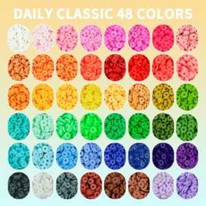 Friendship Bracelet Kit Concert Bracelets Merch, 14000pcs 48 Colors Clay Beads Bracelet Making Kit with Number Letter Beads Album Inspired Bracelets Gift for Girls Kids Teen Crafts Jewelry Making