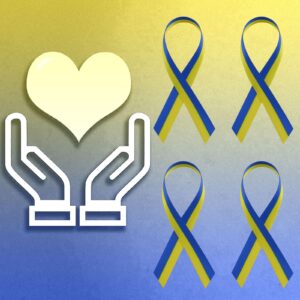 WANDIC 20 Yards Down Syndrome Awareness Satin Ribbon, Yellow & Blue Ribbon World Down Syndrome Day Ribbon for Gift Wrapping, Brooch Making