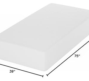 Furinno Tidur Cooling Gel Memory Foam Mattress, 12 Inch, Twin, White