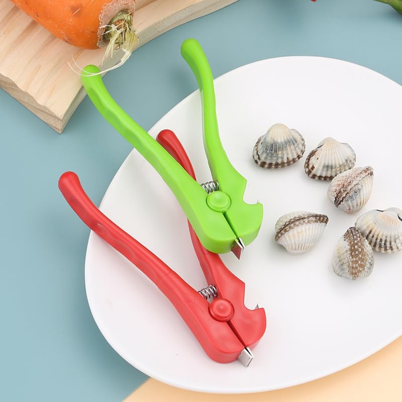 TorSor 2 Pack Clam Opener Tool Opening Knife Shucker with Beer Bottle Openers Function for Shell Shellfish Seafood Oyster Restaurant Party Picnic Kitchen