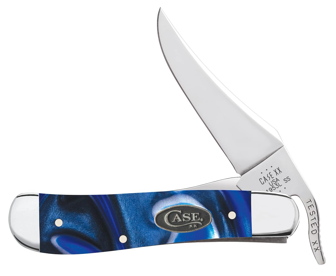 Case xx Knives Russlock Ocean Blue Kirinite 70564 Stainless Pocket Knife